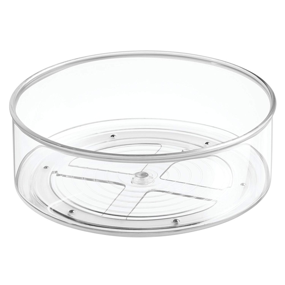 Snurrbricka av återvunnen plast, Hög kant, LAZY SUSAN, Ø 23 cm, Transparent i gruppen Förvaring / Köksförvaring / Organisera köksskåp / Kryddställ hos SmartaSaker.se (42726)