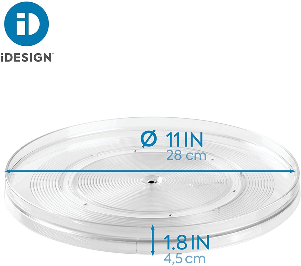 Snurrbricka av återvunnen plast, RPET TURNTABLE MEDIUM, Låg kant, Ã˜ 28 cm, Transparent i gruppen Förvaring / Köksförvaring / Organisera köksskåp / Kryddställ hos SmartaSaker.se (42727)