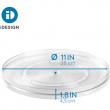 Snurrbricka av återvunnen plast, RPET TURNTABLE MEDIUM, Låg kant, Ø 28 cm, Transparent Snurrbricka av återvunnen plast, RPET TURNTABLE MEDIUM, Låg kant, Ø 28 cm, Transparent