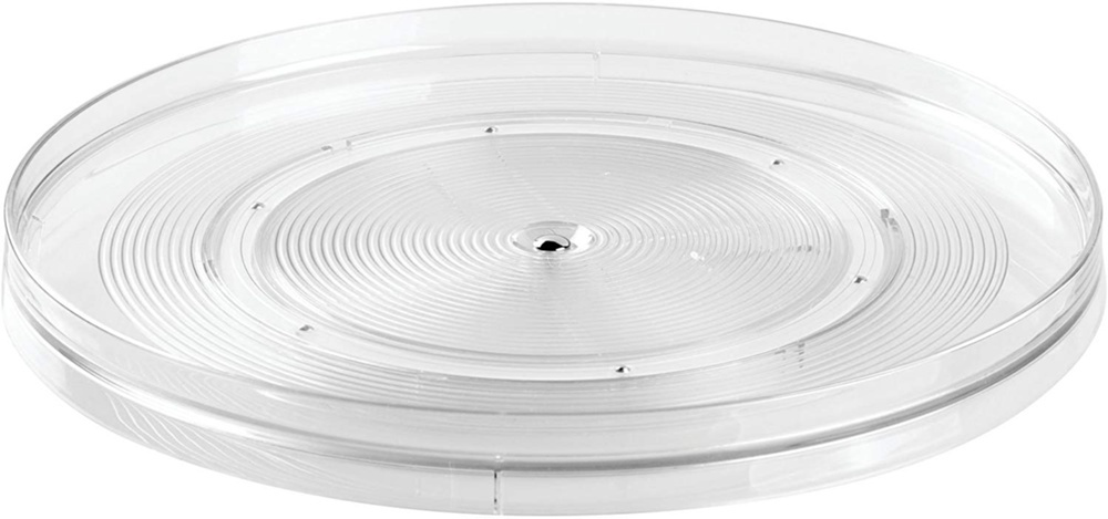 Snurrbricka av återvunnen plast, Stor, LARGE RPET TURNTABLE, Låg kant, Ã˜ 35,6 cm, Transparent i gruppen Förvaring / Köksförvaring / Förvaringslådor och burkar hos SmartaSaker.se (42728)