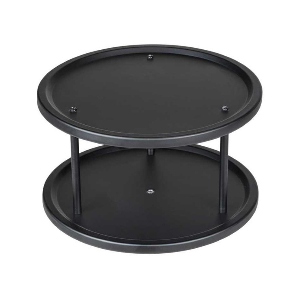Snurrbricka i metall, 2 plan, CUPBOARD CAROUSEL, Ø 26,5 x H 16 cm i gruppen Förvaring / Köksförvaring / Organisera köksskåp / Kryddhyllor hos SmartaSaker.se (42730)