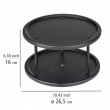 Snurrbricka i metall, 2 plan, CUPBOARD CAROUSEL, Ø 26,5 x H 16 cm Snurrbricka i metall, 2 plan, CUPBOARD CAROUSEL, Ø 26,5 x H 16 cm