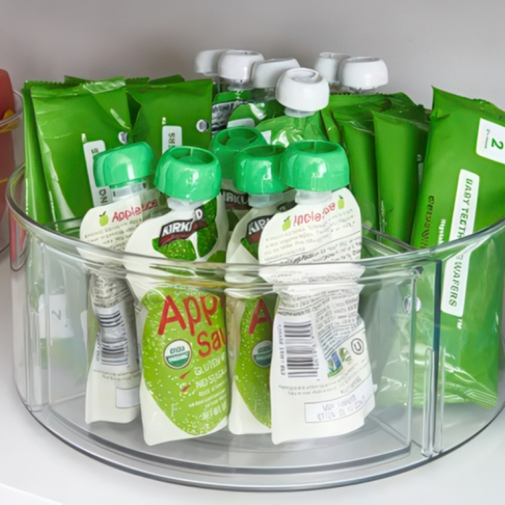 Snurrbricka med 4 fack, 1 Insats, THE HOME EDIT LAZY SUSAN, Ø 29,2cm, Transparent i gruppen Förvaring / Köksförvaring / Organisera köksskåp / Kryddhyllor hos SmartaSaker.se (42735)
