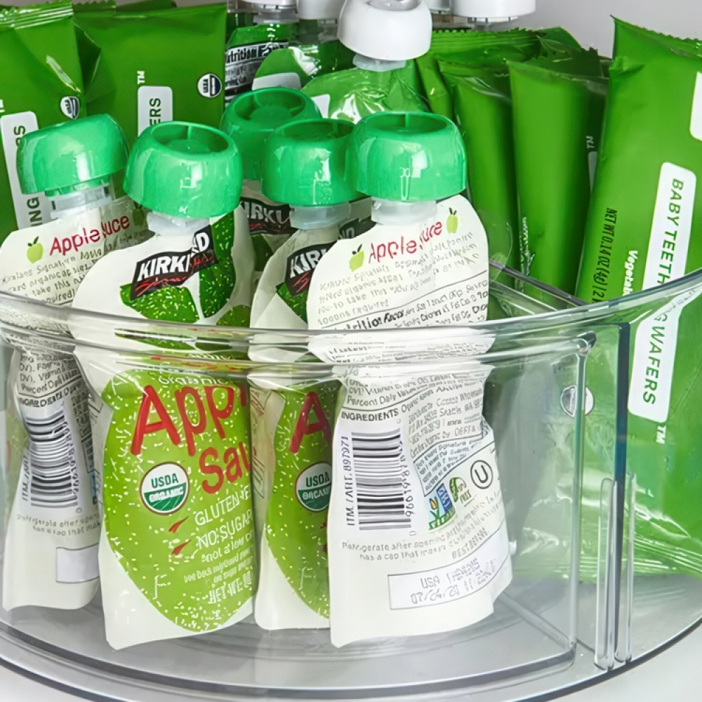 Snurrbricka med 4 fack, 1 Insats, THE HOME EDIT LAZY SUSAN, Ø 29,2cm, Transparent i gruppen Förvaring / Köksförvaring / Organisera köksskåp / Kryddhyllor hos SmartaSaker.se (42735)