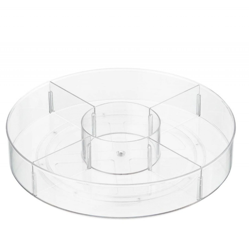 Snurrbricka med fack, XXL, THE HOME EDIT CABINET SPINNER, Ã˜ 45,7 cm, Transparent i gruppen Förvaring / Köksförvaring / Förvaringslådor och burkar hos SmartaSaker.se (42737)