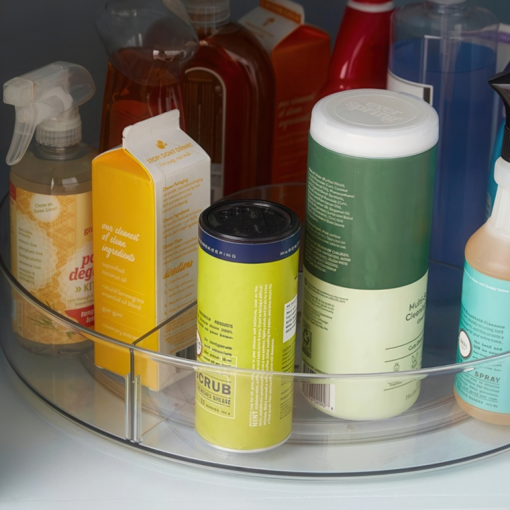 Snurrbricka med fack, XXL, THE HOME EDIT CABINET SPINNER, Ø 45,7 cm, Transparent i gruppen Förvaring / Köksförvaring / Förvaringsburkar hos SmartaSaker.se (42737)