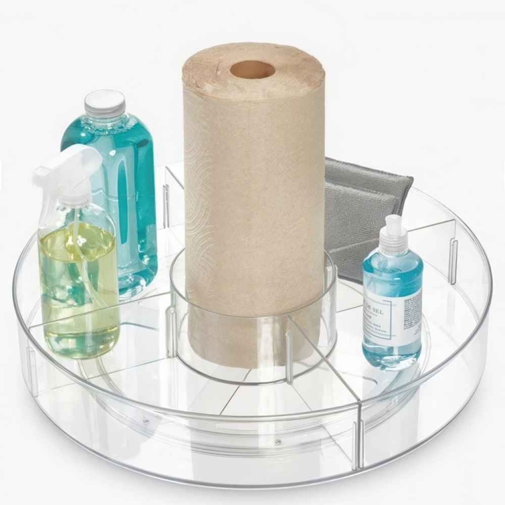 Snurrbricka med fack, XXL, THE HOME EDIT CABINET SPINNER, Ø 45,7 cm, Transparent i gruppen Förvaring / Köksförvaring / Förvaringsburkar hos SmartaSaker.se (42737)