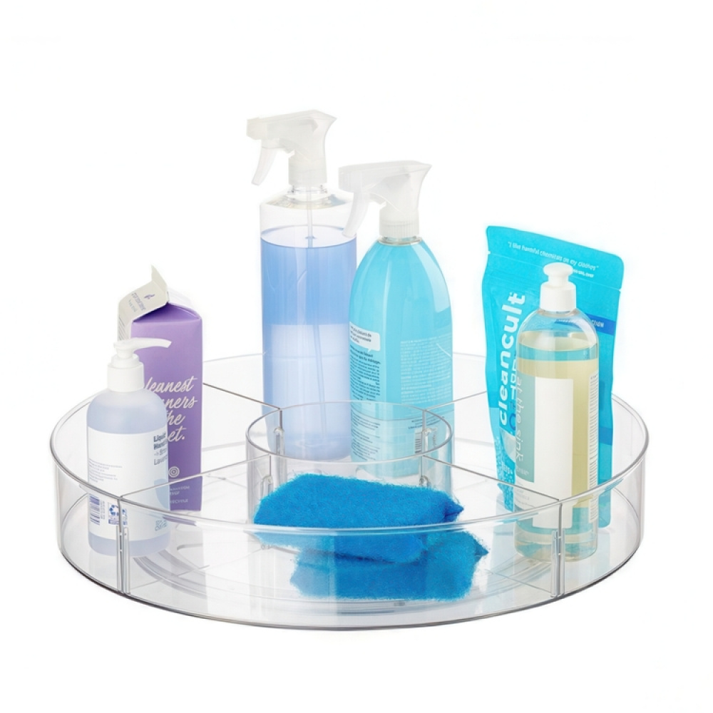 Snurrbricka med fack, XXL, THE HOME EDIT CABINET SPINNER, Ø 45,7 cm, Transparent i gruppen Förvaring / Köksförvaring / Förvaringsburkar hos SmartaSaker.se (42737)