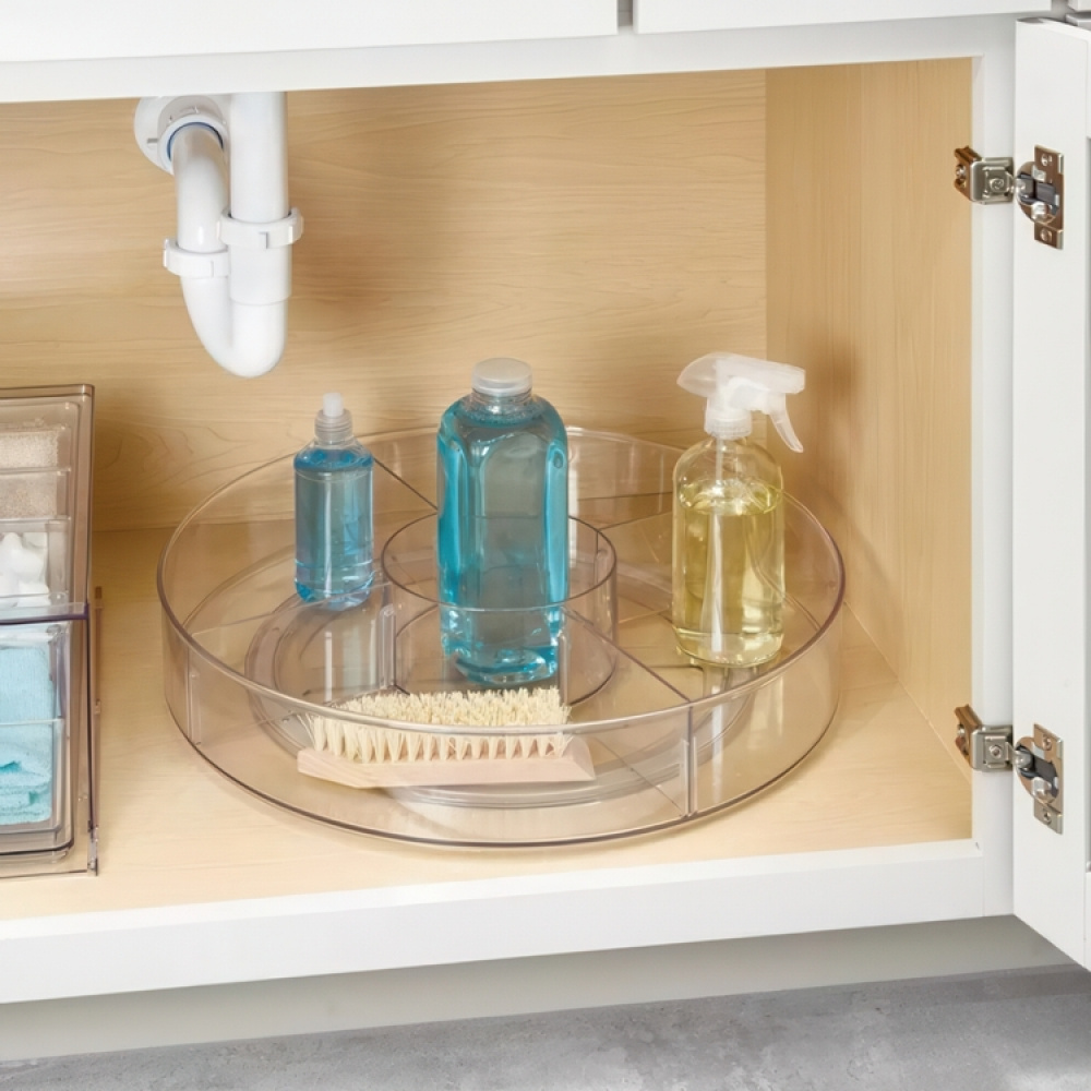 Snurrbricka med fack, XXL, THE HOME EDIT CABINET SPINNER, Ø 45,7 cm, Transparent i gruppen Förvaring / Köksförvaring / Förvaringsburkar hos SmartaSaker.se (42737)