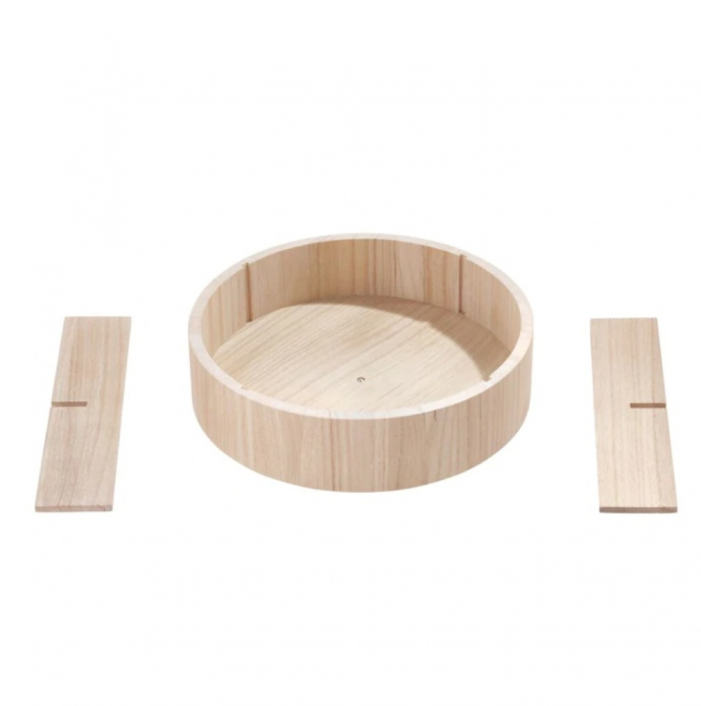 Snurrbricka trä, Med avdelare, THE HOME EDIT TURNTABLE, Ø 30,4 cm, Natur i gruppen Förvaring / Köksförvaring / Organisera köksskåp / Kryddställ hos SmartaSaker.se (42739)