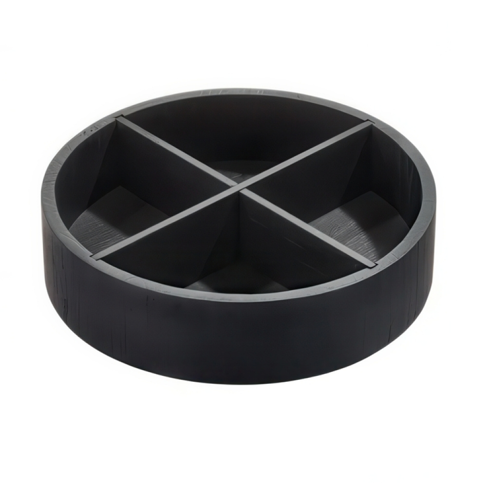 Snurrbricka trä, Med avdelare, THE HOME EDIT TURNTABLE, Ø 30,5 cm, Svart i gruppen Förvaring / Köksförvaring / Organisera köksskåp / Kryddhyllor hos SmartaSaker.se (42740)