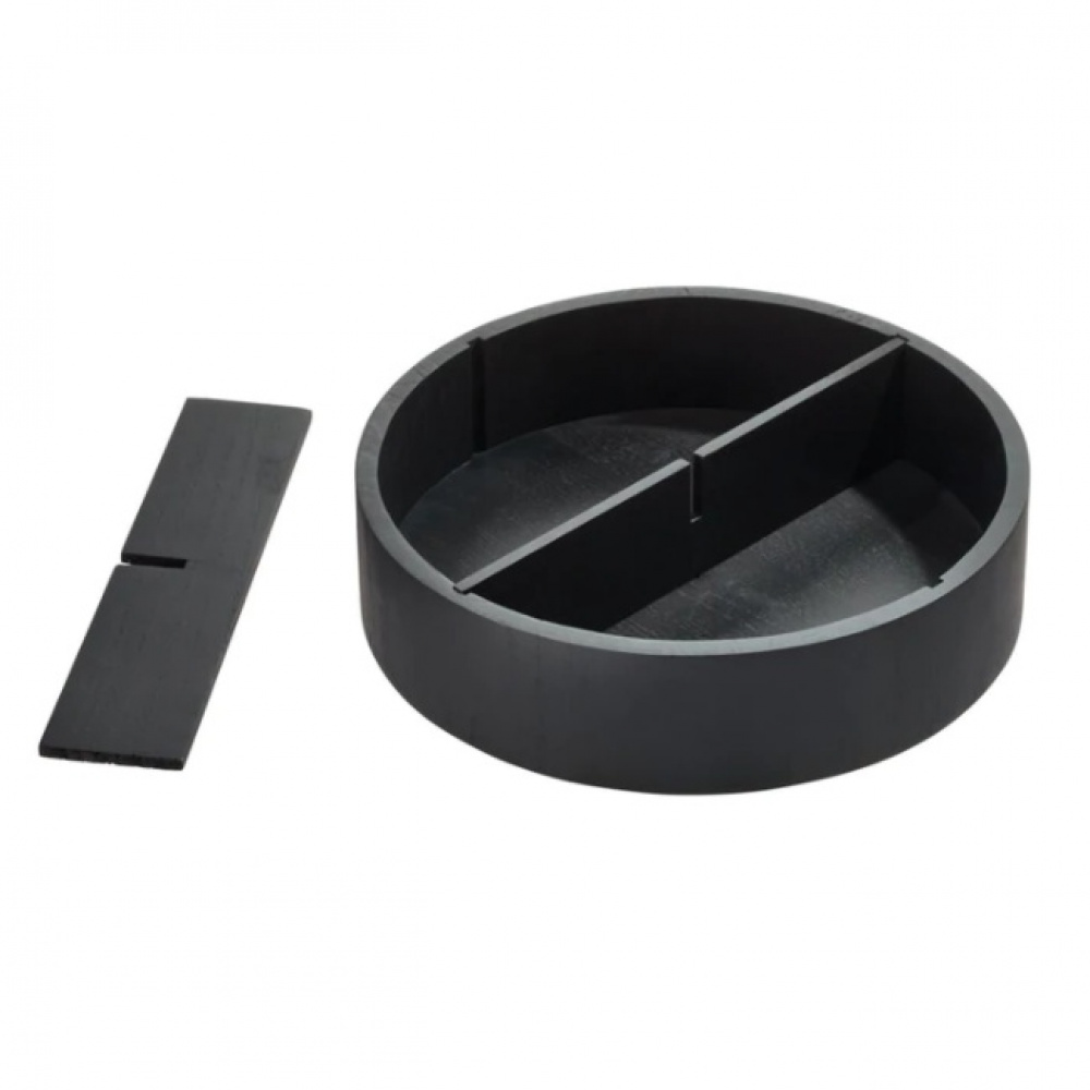 Snurrbricka trä, Med avdelare, THE HOME EDIT TURNTABLE, Ø 30,5 cm, Svart i gruppen Förvaring / Köksförvaring / Organisera köksskåp / Kryddställ hos SmartaSaker.se (42740)