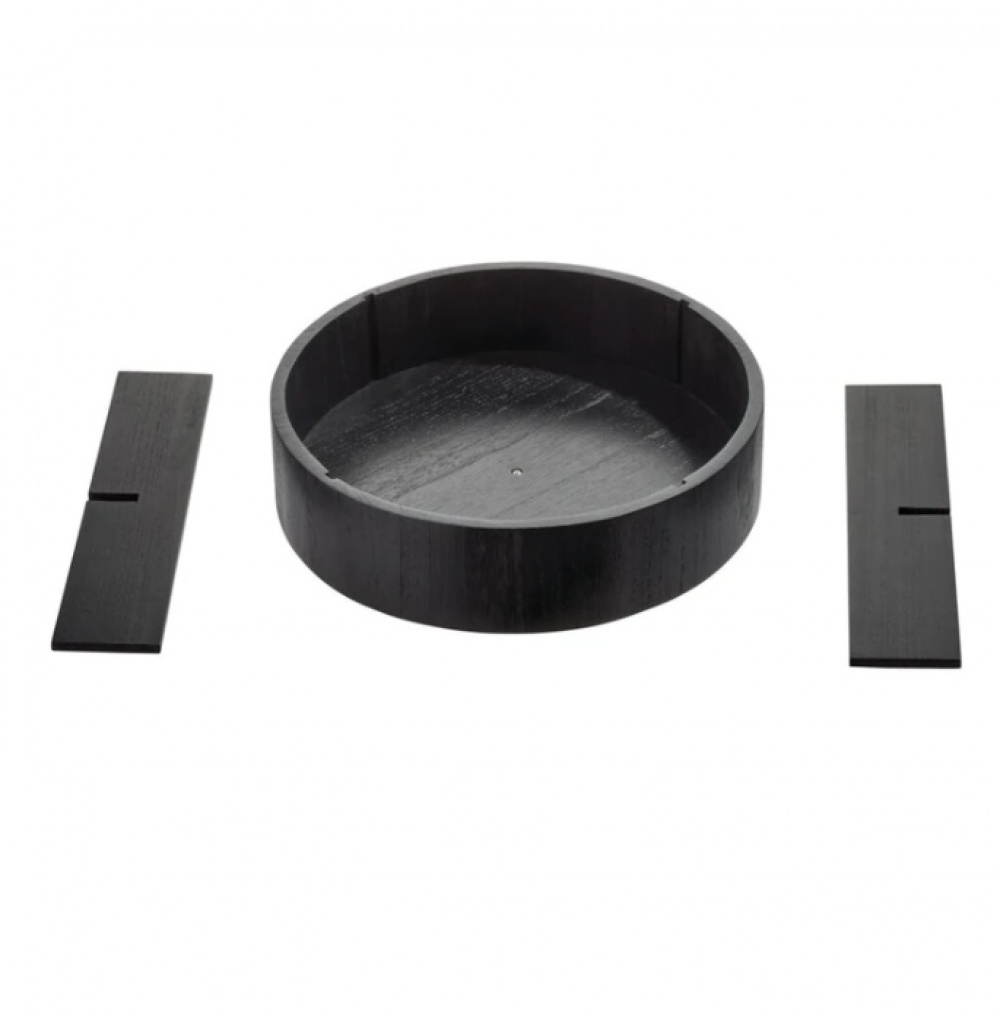 Snurrbricka trä, Med avdelare, THE HOME EDIT TURNTABLE, Ø 30,5 cm, Svart i gruppen Förvaring / Köksförvaring / Organisera köksskåp / Kryddställ hos SmartaSaker.se (42740)