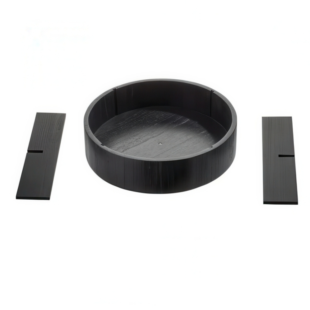 Snurrbricka trä, Med avdelare, THE HOME EDIT TURNTABLE, Ø 30,5 cm, Svart i gruppen Förvaring / Köksförvaring / Organisera köksskåp / Kryddhyllor hos SmartaSaker.se (42740)