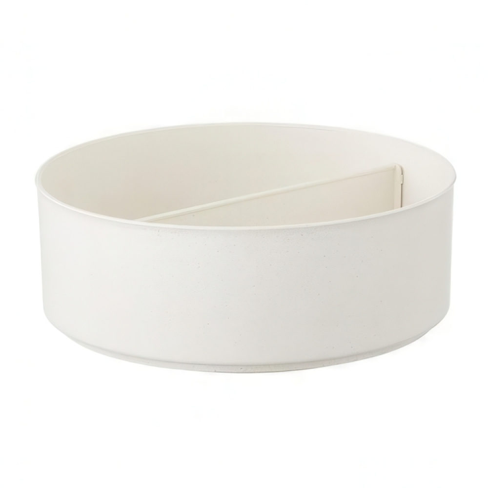Snurrbricka, PANSINO RPET DIVIDED SPINNER, Hög kant, Ø 25,4 cm, Vit i gruppen Förvaring / Köksförvaring / Organisera köksskåp / Kryddhyllor hos SmartaSaker.se (42742)