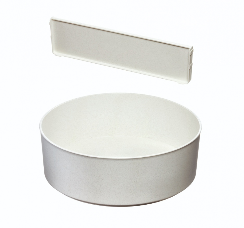Snurrbricka, PANSINO RPET DIVIDED SPINNER, Hög kant, Ø 25,4 cm, Vit i gruppen Förvaring / Köksförvaring / Organisera köksskåp / Kryddställ hos SmartaSaker.se (42742)