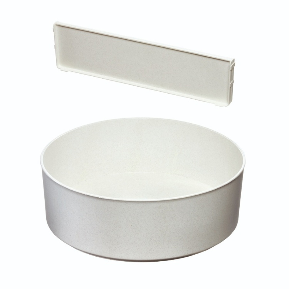 Snurrbricka, PANSINO RPET DIVIDED SPINNER, Hög kant, Ø 25,4 cm, Vit i gruppen Förvaring / Köksförvaring / Organisera köksskåp / Kryddhyllor hos SmartaSaker.se (42742)