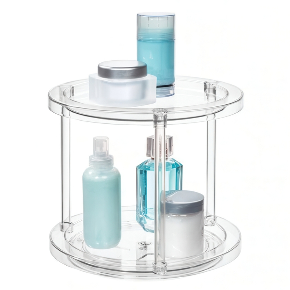 Snurrbricka, 2 våningar, THE HOME EDIT 2-TIER TURNTABLE, Ø 24 x H 22,2 cm, Transparent i gruppen Förvaring / Köksförvaring / Organisera köksskåp / Kryddhyllor hos SmartaSaker.se (42746)