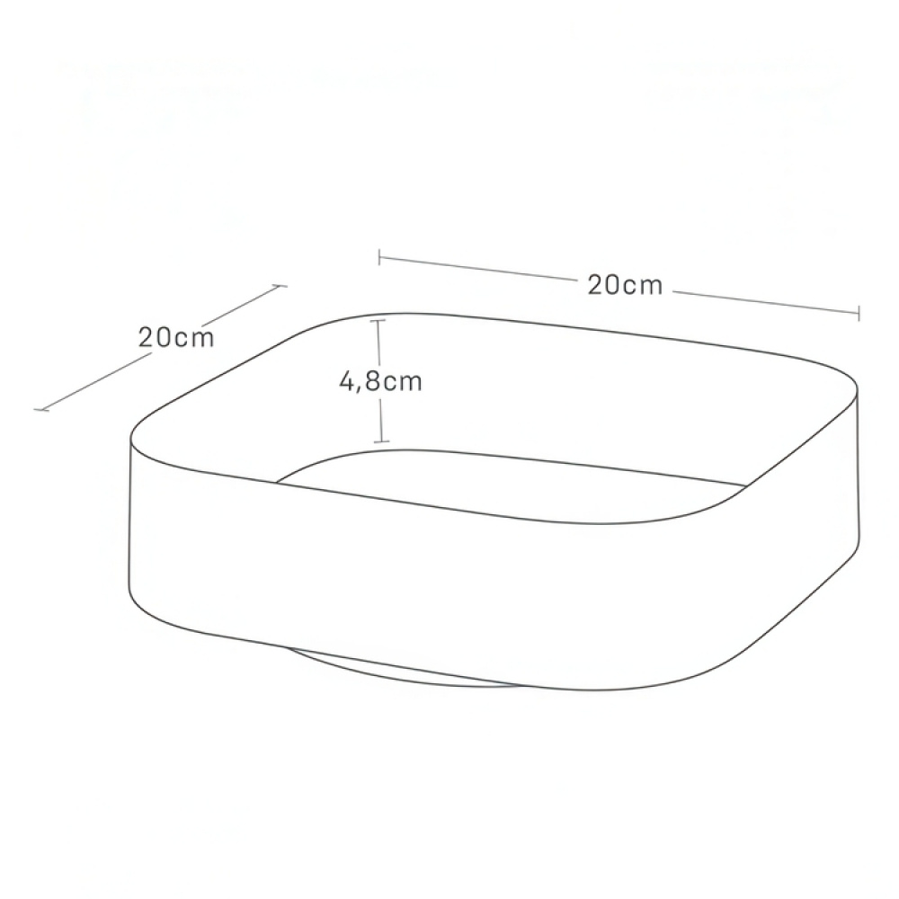Snurrbricka, Fyrkantig, Hög kant, TOWER ROTATING TRAY, Yamazaki, 20 x 20 x H 6,3 cm i gruppen Förvaring / Köksförvaring / Organisera köksskåp / Kryddhyllor hos SmartaSaker.se (42747)