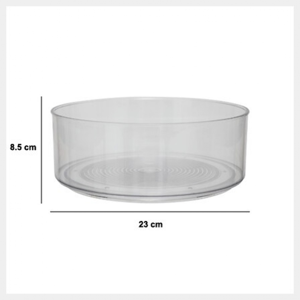 Snurrbricka, Hög kant, PLATEU ROTATIF, Ø 23 cm, Transparent i gruppen Förvaring / Köksförvaring / Organisera köksskåp / Kryddställ hos SmartaSaker.se (42748)