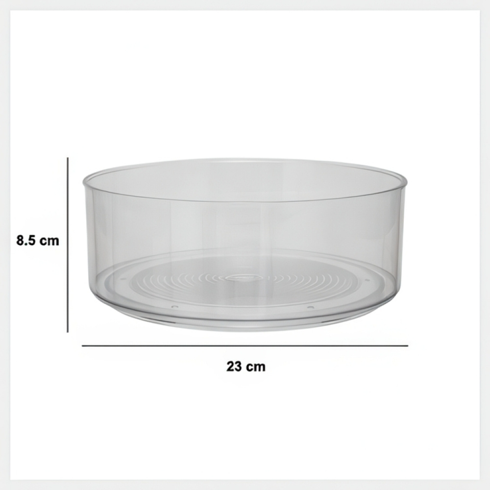 Snurrbricka, Hög kant, PLATEU ROTATIF, Ø 23 cm, Transparent i gruppen Förvaring / Köksförvaring / Organisera köksskåp / Kryddhyllor hos SmartaSaker.se (42748)