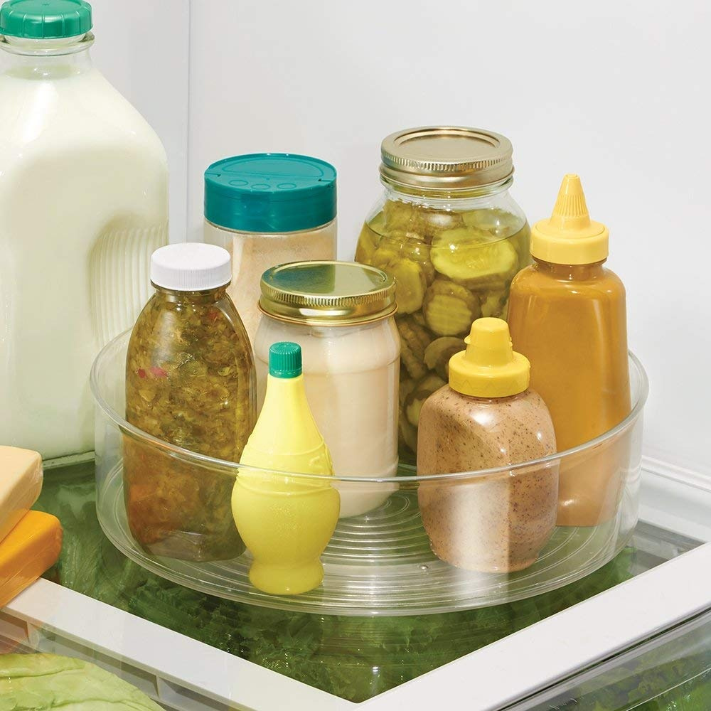 Snurrbricka, Hög kant, ID LAZY SUSAN BIN, Ø 29,2 cm, Transparent i gruppen Förvaring / Köksförvaring / Organisera köksskåp / Kryddställ hos SmartaSaker.se (42749)