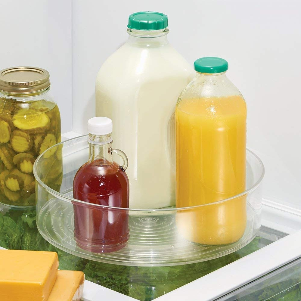 Snurrbricka, Hög kant, ID LAZY SUSAN BIN, Ø 29,2 cm, Transparent i gruppen Förvaring / Köksförvaring / Organisera köksskåp / Kryddställ hos SmartaSaker.se (42749)