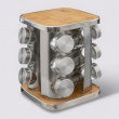 Snurrställ för Kryddor, 12 burkar, BAMBOO ROTATING SPICE RACK, 17 x 17 x H 23 cm , Silver / Natur Snurrställ för Kryddor, 12 burkar, BAMBOO ROTATING SPICE RACK, 17 x 17 x H 23 cm , Silver / Natur