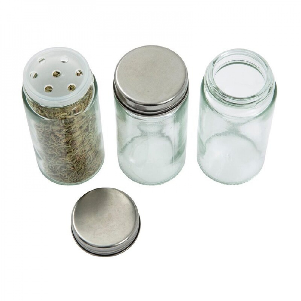 Snurrställ för Kryddor, 12 burkar, BAMBOO ROTATING SPICE RACK, 17 x 17 x H 23 cm , Silver / Natur i gruppen Förvaring / Köksförvaring / Organisera köksskåp / Kryddställ hos SmartaSaker.se (42753)