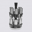 Snurrställ för Kryddor, 12 burkar, REVOLVING SPICE RACK, Ø 20 x H 34,2 cm , Grå / Silver / Klar Snurrställ för Kryddor, 12 burkar, REVOLVING SPICE RACK, Ø 20 x H 34,2 cm , Grå / Silver / Klar