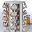 Snurrställ för Kryddor, 16 burkar, ROTATING SPICE RACK, Ø 21 x H 28,5 cm , Silver / Klar Snurrställ för Kryddor, 16 burkar, ROTATING SPICE RACK, Ø 21 x H 28,5 cm , Silver / Klar