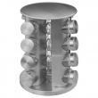 Snurrställ för Kryddor, 16 burkar, ROTATING SPICE RACK, Ø 21 x H 28,5 cm , Silver / Klar Snurrställ för Kryddor, 16 burkar, ROTATING SPICE RACK, Ø 21 x H 28,5 cm , Silver / Klar