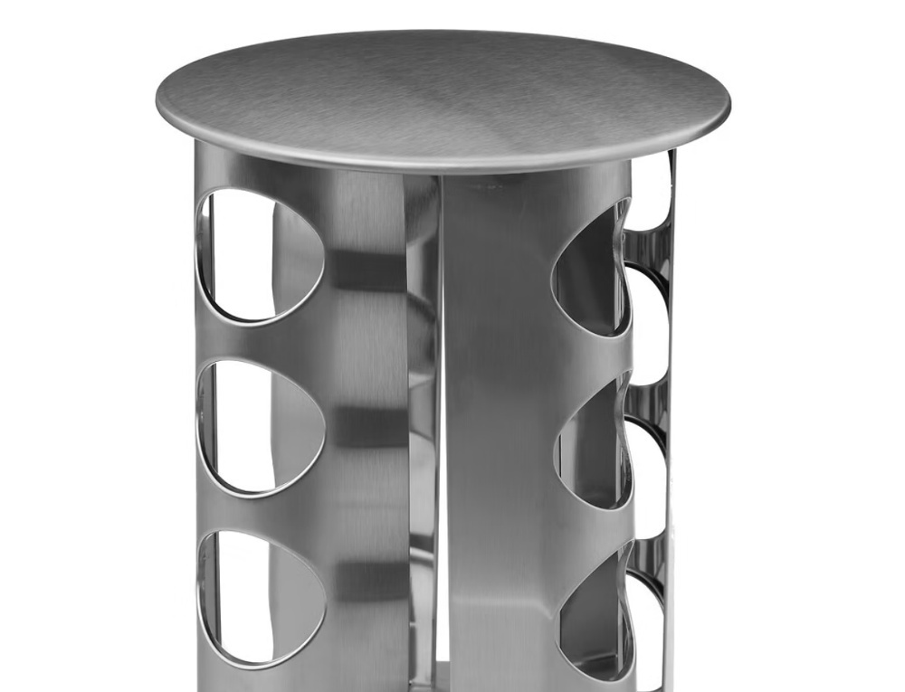 Snurrställ för Kryddor, 16 burkar, ROTATING SPICE RACK, Ø 21 x H 28,5 cm , Silver / Klar i gruppen Förvaring / Köksförvaring / Organisera köksskåp / Kryddställ hos SmartaSaker.se (42755)