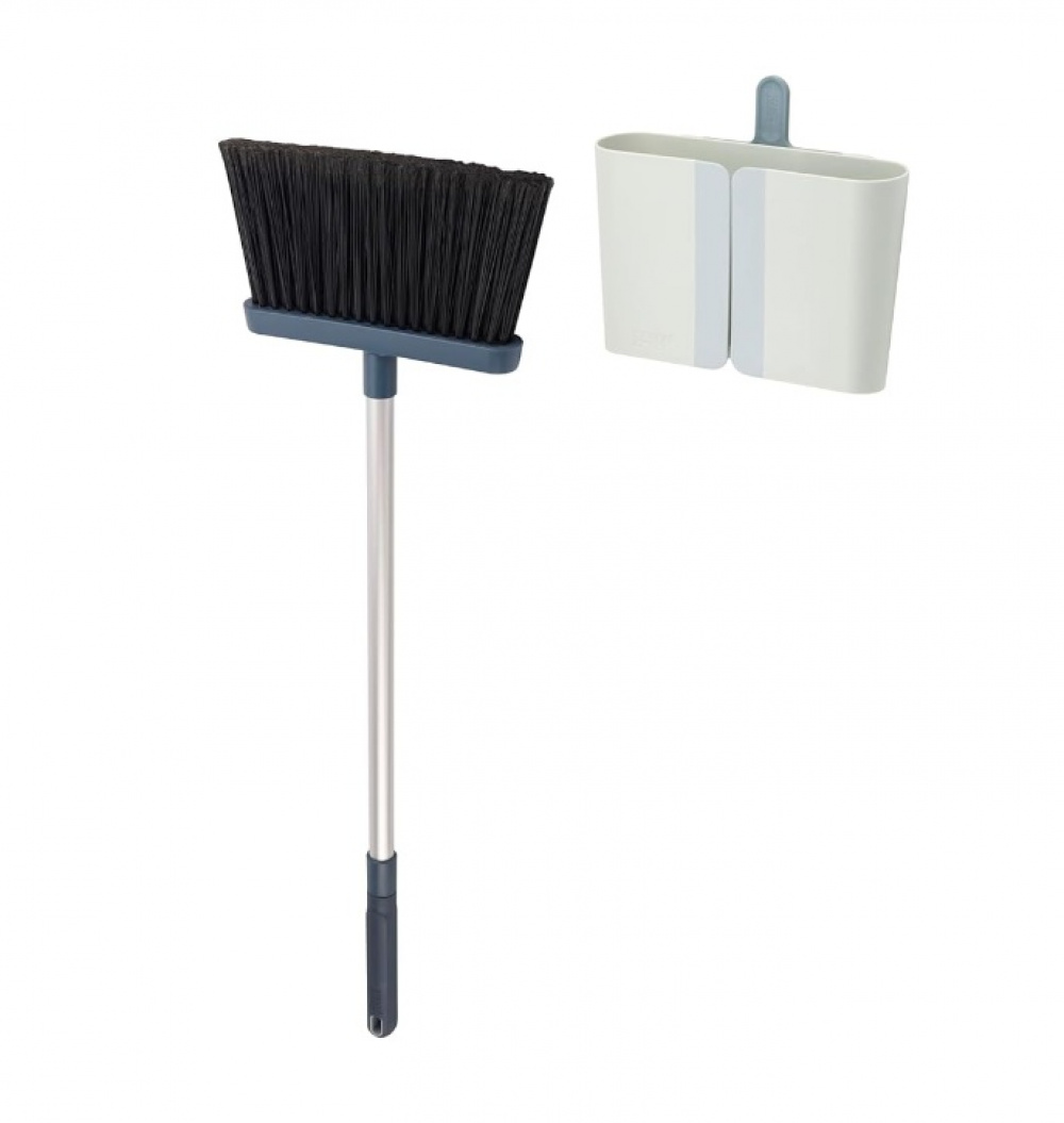 Sopborste, Vägghängd, CLEAN-STORE LONGBRISTLE, Joseph Joseph, Silver / Blå i gruppen Förvaring / Städförvaring och sopsortering / Städtrasor och borstar hos SmartaSaker.se (42761)