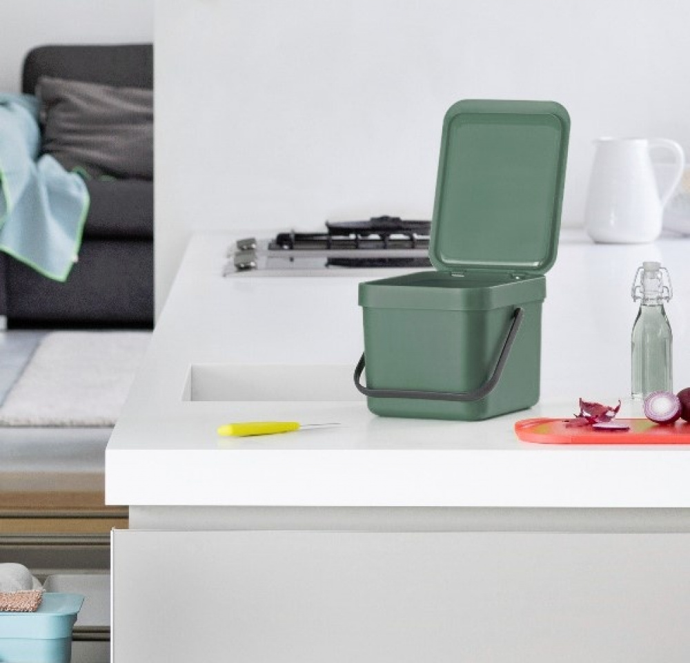 Sophink, Liten, BRABANTIA SORT & GO WASTE BIN, 6 L, Grön i gruppen Förvaring / Städförvaring och sopsortering / Sopsortering hos SmartaSaker.se (42762)