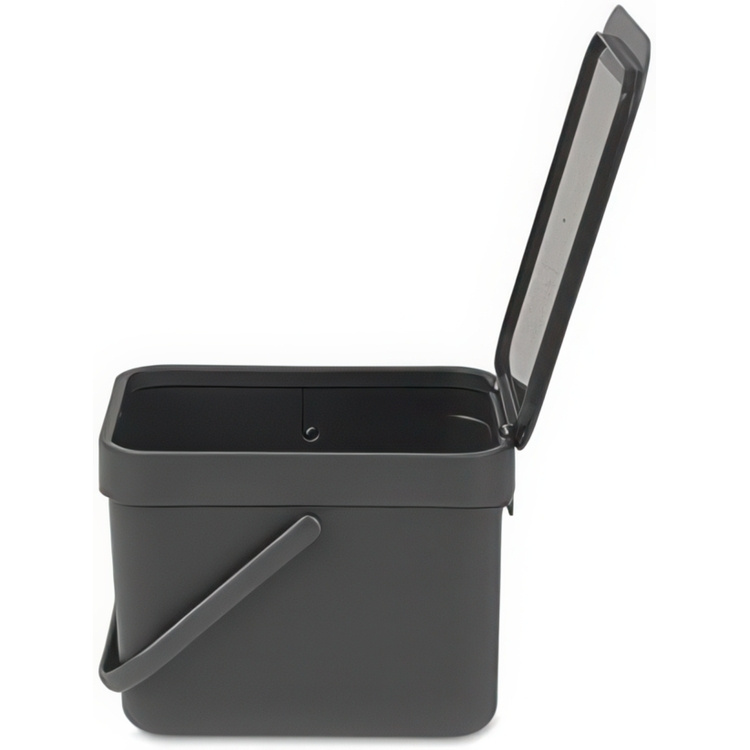 Sophink, Liten, BRABANTIA SORT & GO WASTE BIN, 6 L, Mörkgrå i gruppen Förvaring / Städförvaring och sopsortering / Sopsortering hos SmartaSaker.se (42763)
