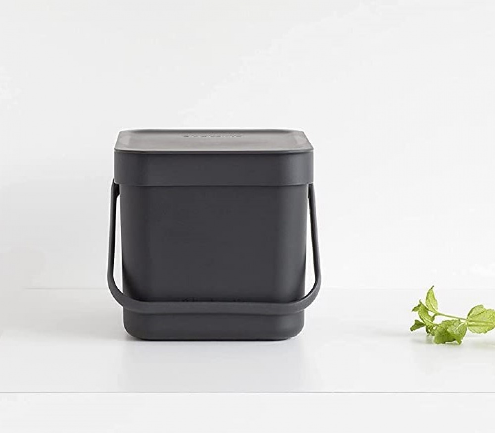 Sophink, Liten, BRABANTIA SORT & GO WASTE BIN, 6 L, Mörkgrå i gruppen Förvaring / Städförvaring och sopsortering / Sopsortering hos SmartaSaker.se (42763)