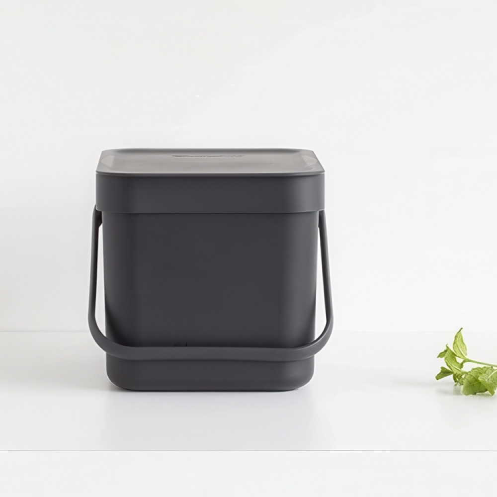 Sophink, Liten, BRABANTIA SORT & GO WASTE BIN, 6 L, Mörkgrå i gruppen Förvaring / Städförvaring och sopsortering / Sopsortering hos SmartaSaker.se (42763)
