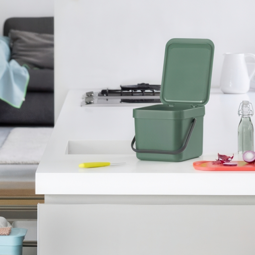 Sophink, Liten, BRABANTIA SORT & GO WASTE BIN, 6 L, Mörkgrå i gruppen Förvaring / Städförvaring och sopsortering / Sopsortering hos SmartaSaker.se (42763)
