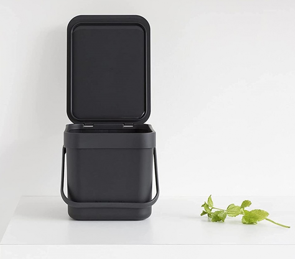 Sophink, Liten, BRABANTIA SORT & GO WASTE BIN, 6 L, Mörkgrå i gruppen Förvaring / Städförvaring och sopsortering / Sopsortering hos SmartaSaker.se (42763)