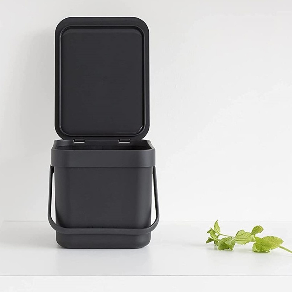 Sophink, Liten, BRABANTIA SORT & GO WASTE BIN, 6 L, Mörkgrå i gruppen Förvaring / Städförvaring och sopsortering / Sopsortering hos SmartaSaker.se (42763)