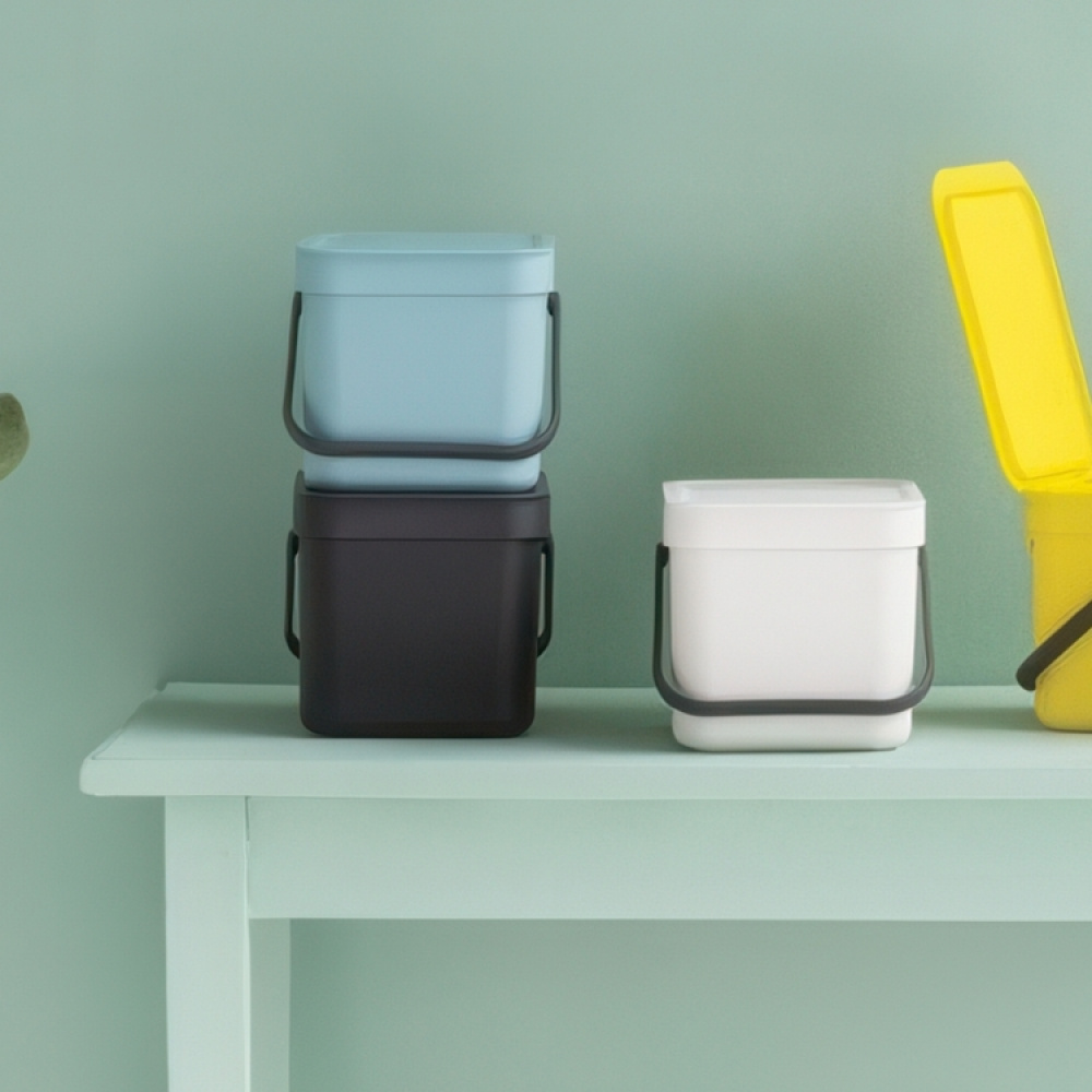 Sophink, Liten, BRABANTIA SORT & GO WASTE BIN, 6 L, Mörkgrå i gruppen Förvaring / Städförvaring och sopsortering / Sopsortering hos SmartaSaker.se (42763)
