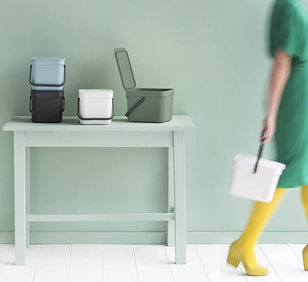 Sophink, Liten, BRABANTIA SORT & GO WASTE BIN, 6 L, Mörkgrå i gruppen Förvaring / Städförvaring och sopsortering / Sopsortering hos SmartaSaker.se (42763)