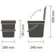 Sophink, Liten, BRABANTIA SORT & GO WASTE BIN, 6 L, Mörkgrå Sophink, Liten, BRABANTIA SORT & GO WASTE BIN, 6 L, Mörkgrå
