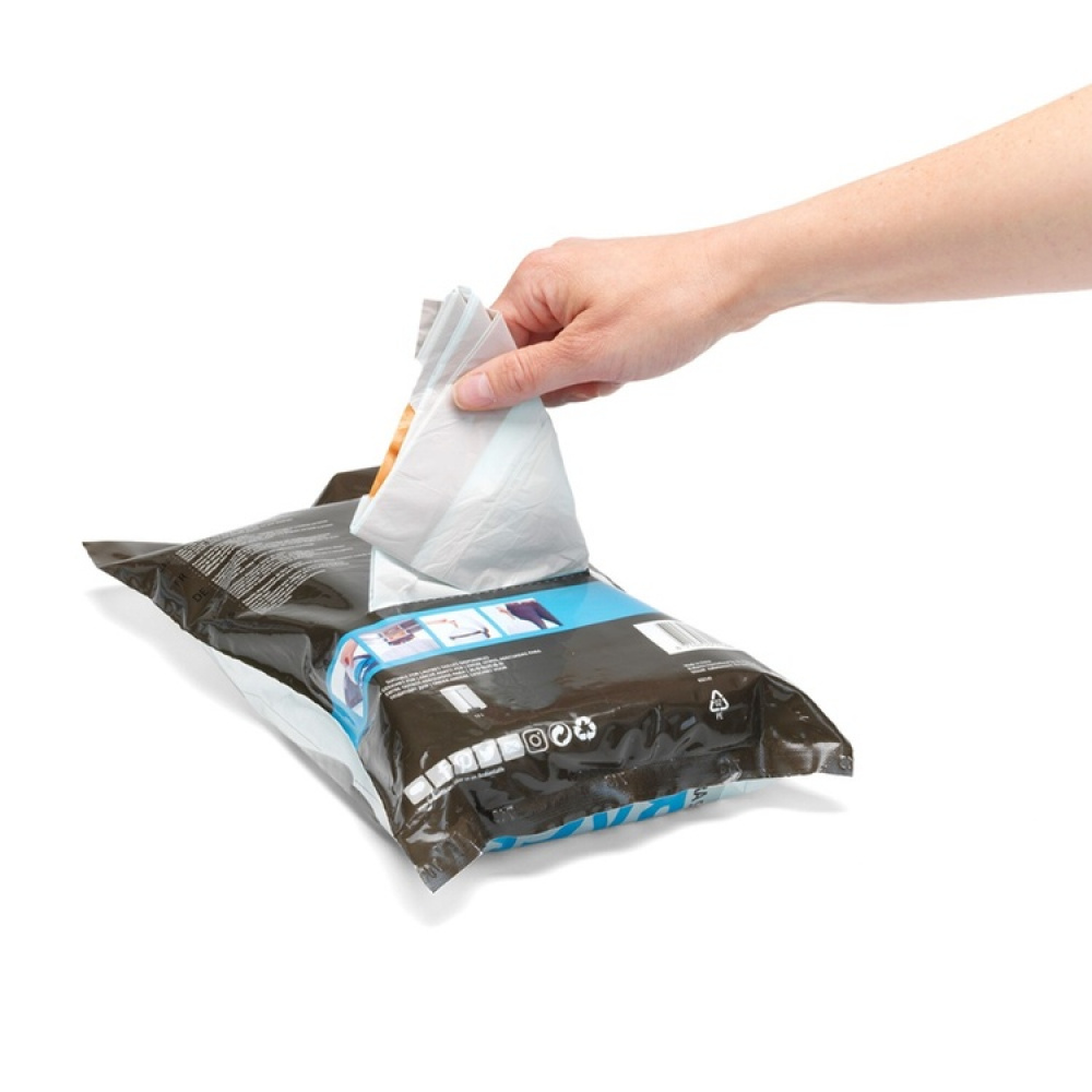 Soppåsar med dragband, Extra starka, 20-25 L, 40 st, BRABANTIA BIN LINERS CODE J, Vit / Röd i gruppen Förvaring / Städförvaring och sopsortering / Sopsortering hos SmartaSaker.se (42769)