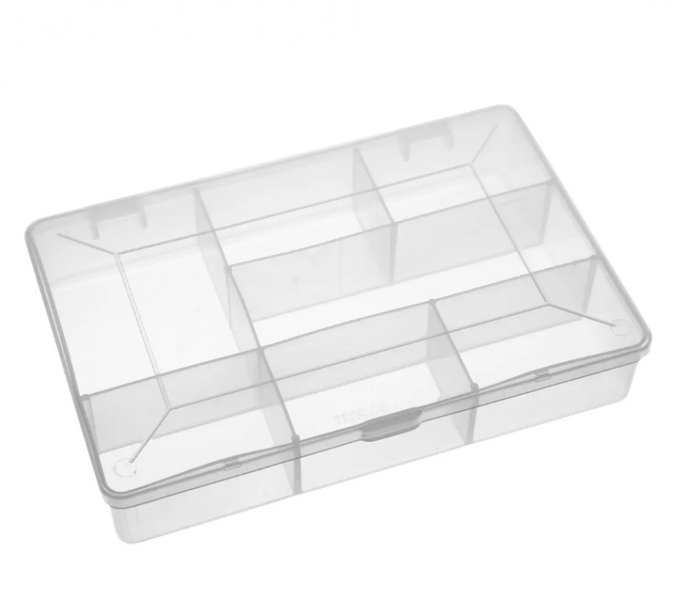 Sorteringsask med lock, 7 fack, DIY SMALL BOX, 17 x 11,8 x H 3,3 cm, Klar i gruppen Förvaring / Förvaringslådor hos SmartaSaker.se (42776)