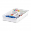 Sorteringsbricka med handtag, SISTEMA STORAGE TABLET, 47,5 x 30 x H9 cm, Vit Sorteringsbricka med handtag, SISTEMA STORAGE TABLET, 47,5 x 30 x H9 cm, Vit