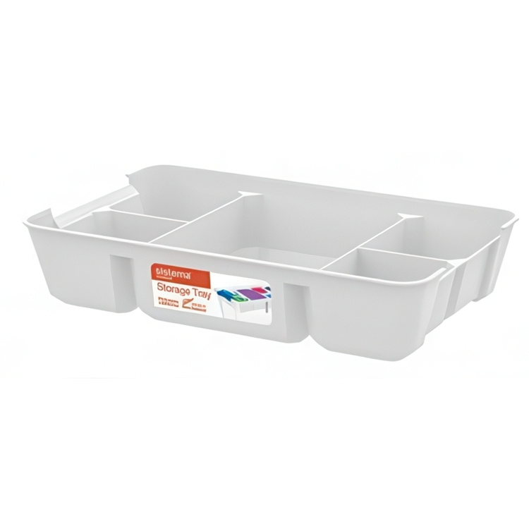 Sorteringsbricka, SISTEMA STORAGE TRAY, 30,5 x 23,5 x H 7 cm, Vit i gruppen Förvaring / Förvaringslådor hos SmartaSaker.se (42781)