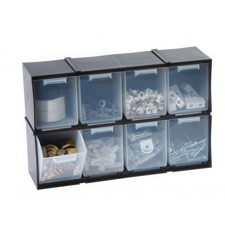Sorteringslåda med 8 lutande lådor, TILT DRAWER CABINET, 32,5 x 9 x H 20,8 cm, Garland, Grå i gruppen Förvaring / Förråd- och garageförvaring hos SmartaSaker.se (42789)