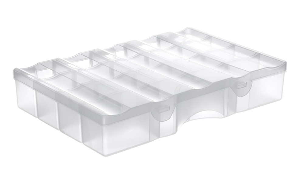 Sorteringslåda med lock, 19 fack, SMARTSTORE ORGANIZER LARGE, 38 x 27 x H 7cm, Klar i gruppen Förvaring / Förvaringslådor / Småförvaring / Askar hos SmartaSaker.se (42792)